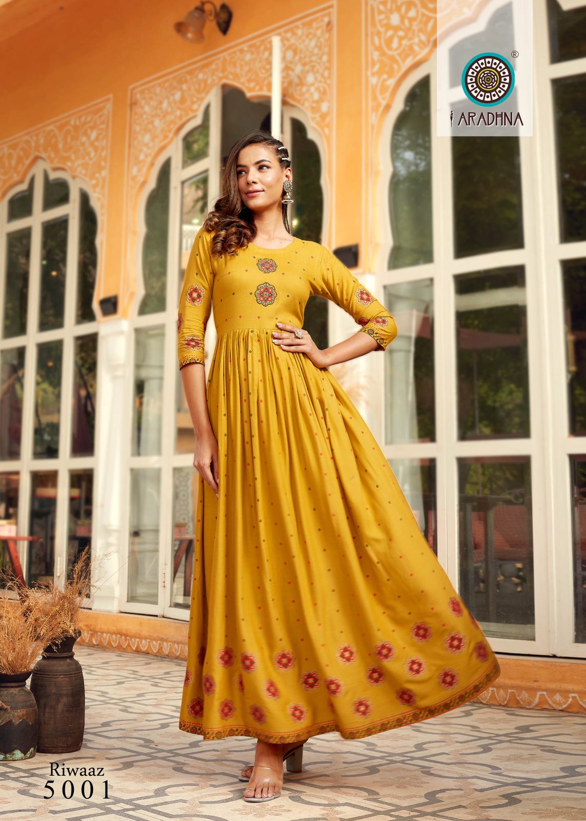Aradhna Riwaaz 5 Printed Long Anarkali Kurti Catalog